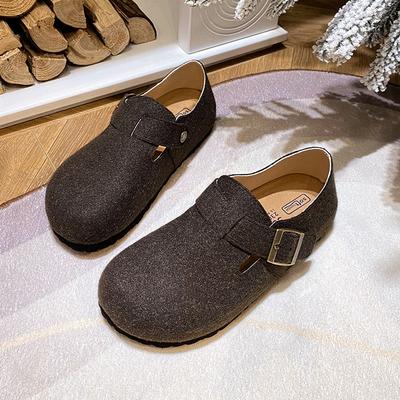 Туфли Boken мохнатые туфли женские 2025 весна и осень новые туфли-бини на одной педали бархатные теплые для беременных женщин туфли Boken женские