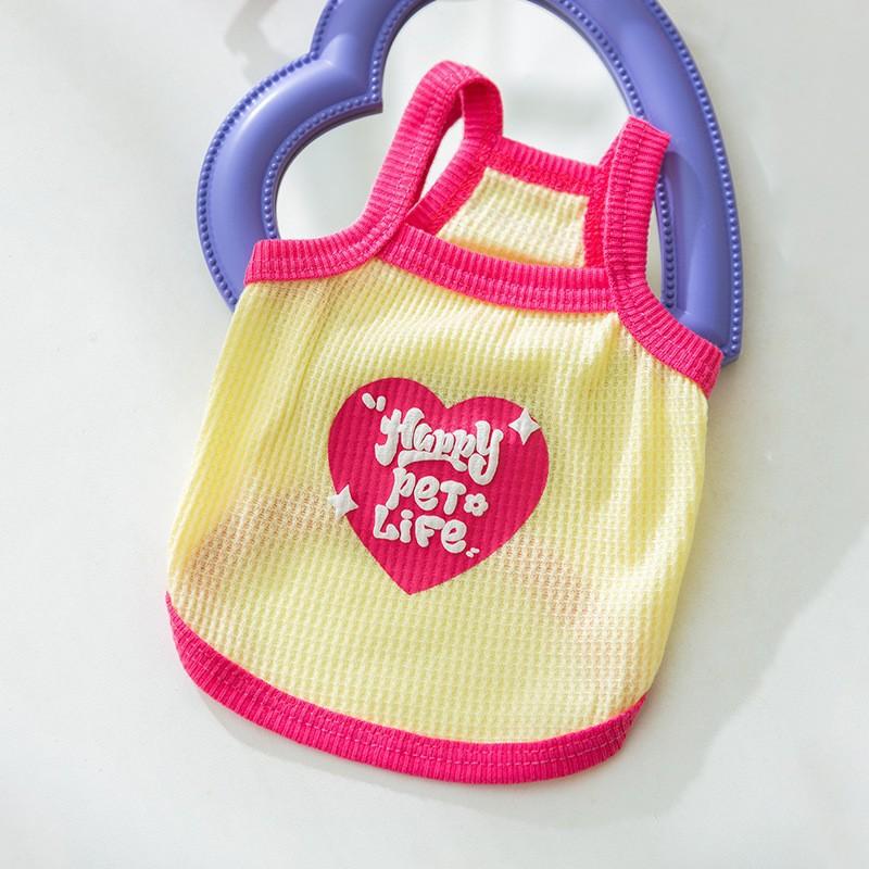 Летний жилет Four Seasons Striped Bear Vest Teddy Bigbear Universal Dog Clothing для маленьких и средних собак Pet Cat Clothing