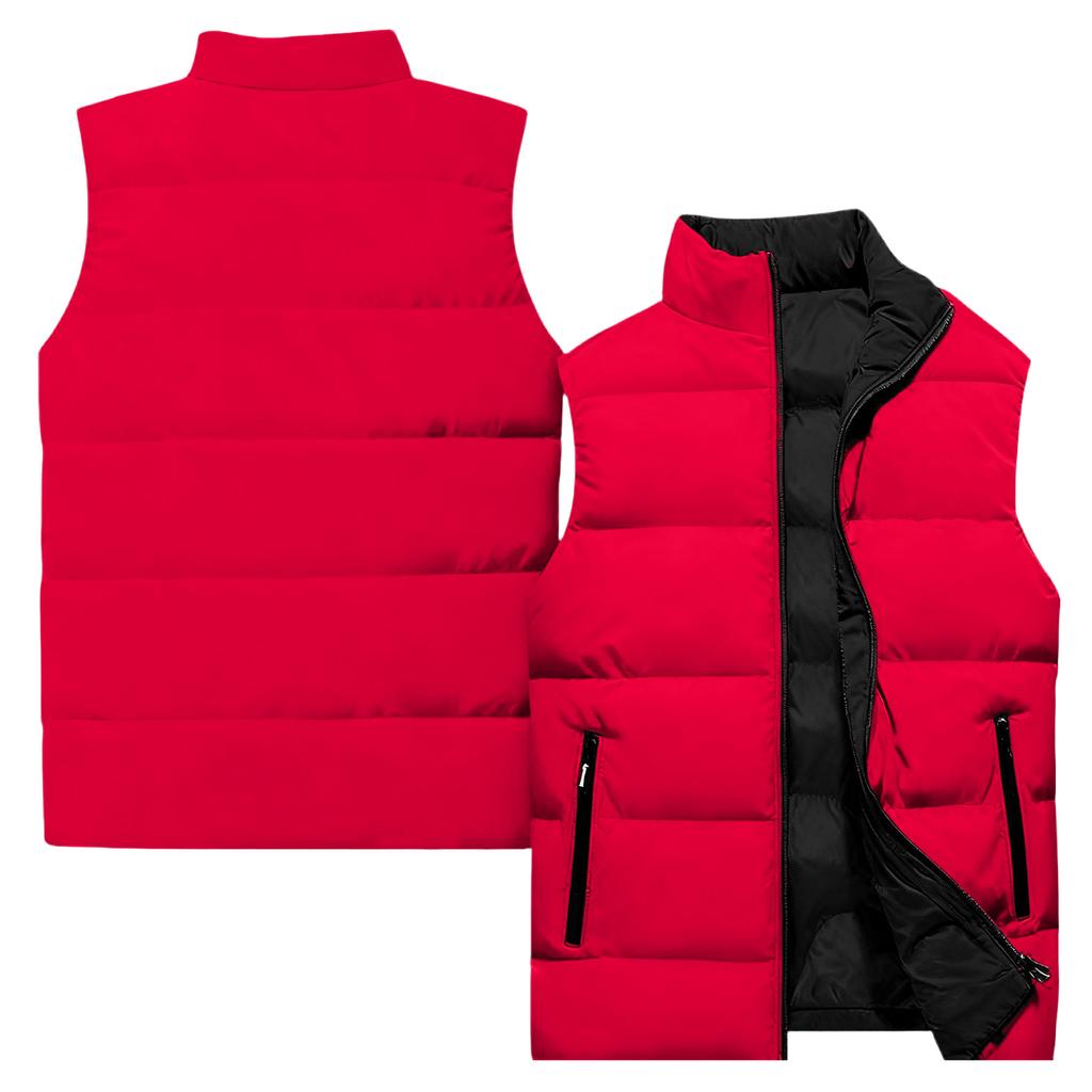 Ladies' Casual And Fashionable Sleeveless Vest Solid Color Cotton Jacket