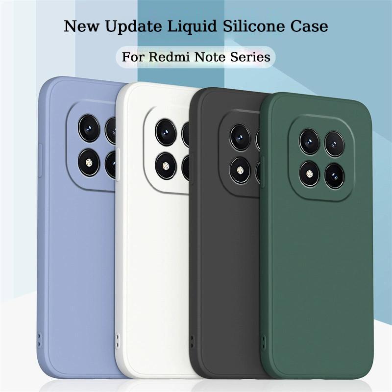 Фланелевый оригинальный жидкий силиконовый чехол для телефона Xiaomi Redmi Note 14 13 Pro Plus противоударный защитный чехол мягкий бампер