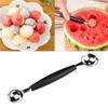 1pc Double Head Ice Cream Scoop, Fruit Scooper, Ball Shaped Stainless Steel Fruit Tool, Kitchen Supplies, Durable