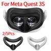 2/5 шт. Силиконовая накладка на лицо для VR, влагостойкая подушечка для лица, сменная с противоутечкой для носа для VR-гарнитуры Meta Quest 3S