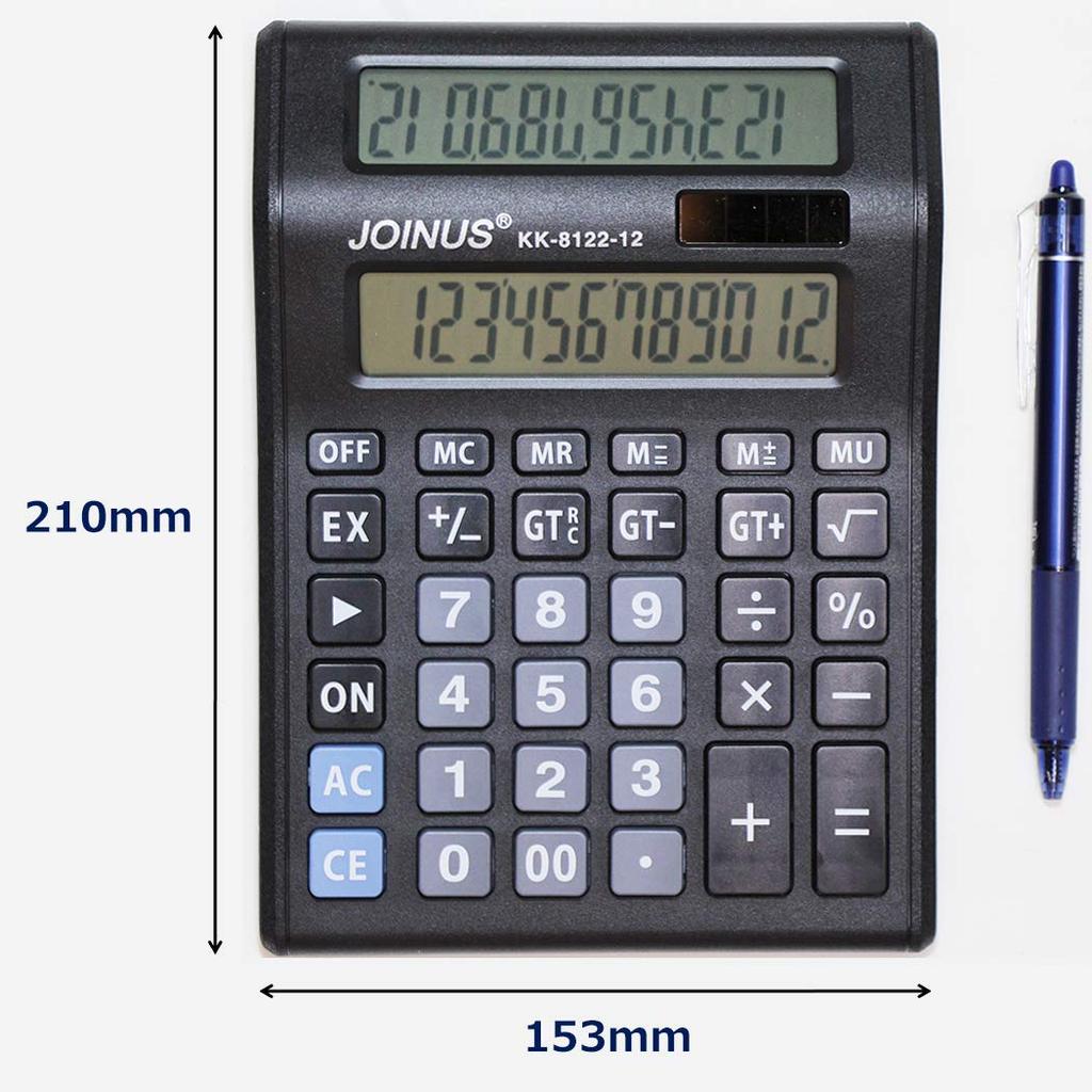 Калькулятор большой солнечный аккумулятор гибридный блок питания дисплей несколько человек могут Cali&Brita 2-экранный 12-значный [2-экранный = проверка]