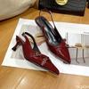 Мода 2025 Лето Элегантные Туфли-стилет Женские Модные С Острым Носком С Неглубоким Вырезом Новые Туфли На Высоком Каблуке