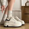 Beige Versatile, Lightweight Thick-soled White Shoes, Women's 2025 New Models, High Popularity, Student Leisure Sports Board Shoes