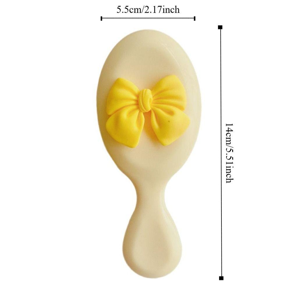 Scalp Massage Portable Comb Anti Static Bow Comb Hair Care Pocket Hair Brush Women