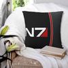 Квадратная наволочка для подушки с эмблемой N7 из Mass Effect, чехол для подушки, чехол для декоративной подушки для дома, спальни, автомобиля
