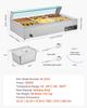 Commercial Food Warmer, 1500W Electric Stainless Steel Steam Food Warmer with Glass Cover, 6 x 1/2 Size Pans Buffet Bain Marie with Soup & Perforated