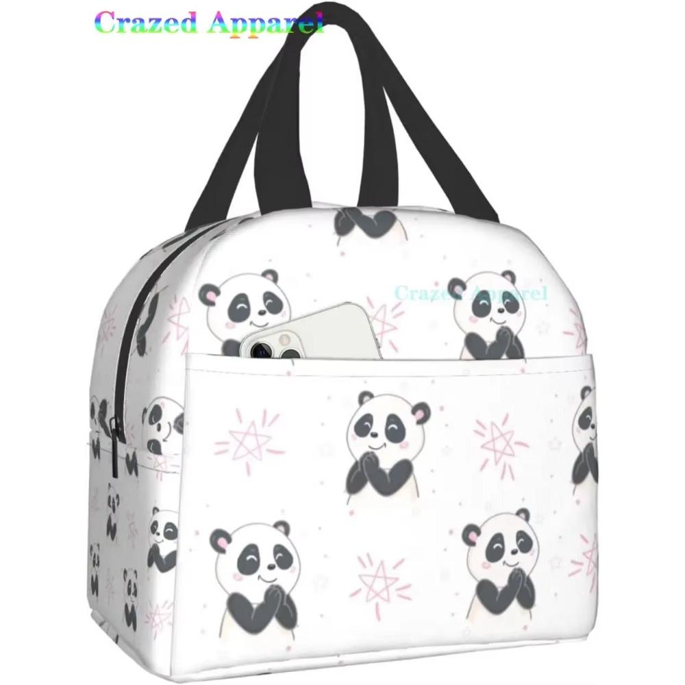 Милая розовая панда термобокс для ланча Bento Kawaii сумки для ланча Маленькие контейнеры для закусок Сумка-ланчбокс Изолированный пакет со льдом