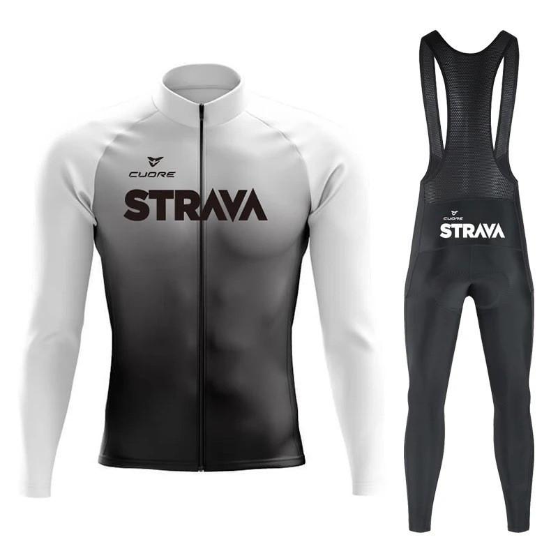 Men Women Cycling Jersey Set Long Sleeve Quick Dry Mountain Bike Riding Apparel Sportswear