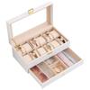 ProCase Watch 12 Slot Watch Display Case with Watch Case with Glass 2 Layer Jewelry Storage Holder Organizer Men's Box, Drawer, Men's Lid,