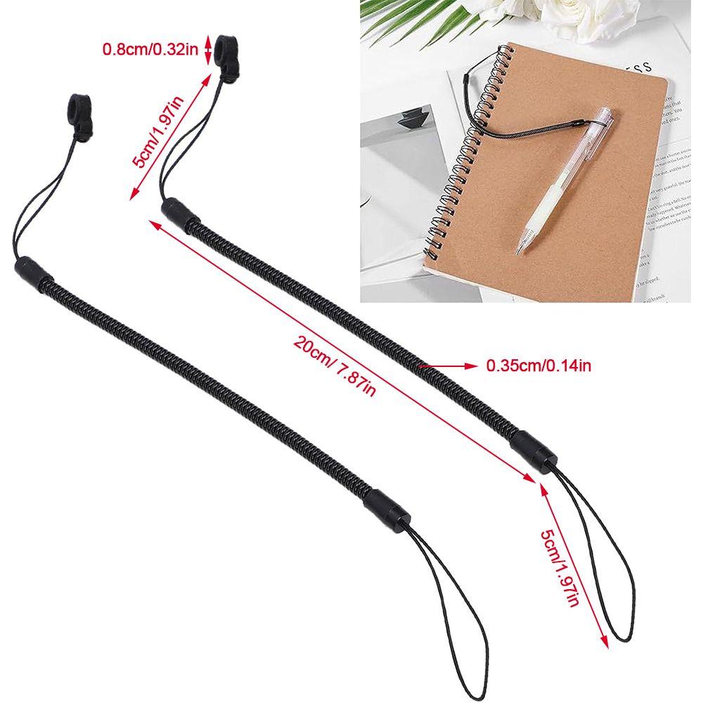 8pcs Retractable Stylus Tether Coil Pen Leash Lightweight Pen Lanyard Tablet