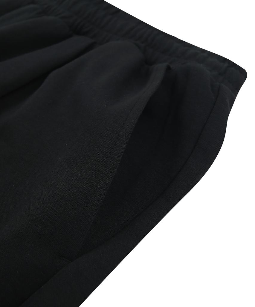 DOLPHIN WAVE APPAREL Черные шорты-бермуды с одним защипом и силиконовым принтом логотипа-арки