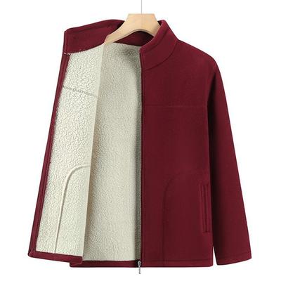 Женская куртка Осень Зима Теплая Толстовка Стойка Воротник Молния Кардиган Спортивная Верхняя Одежда Пальто