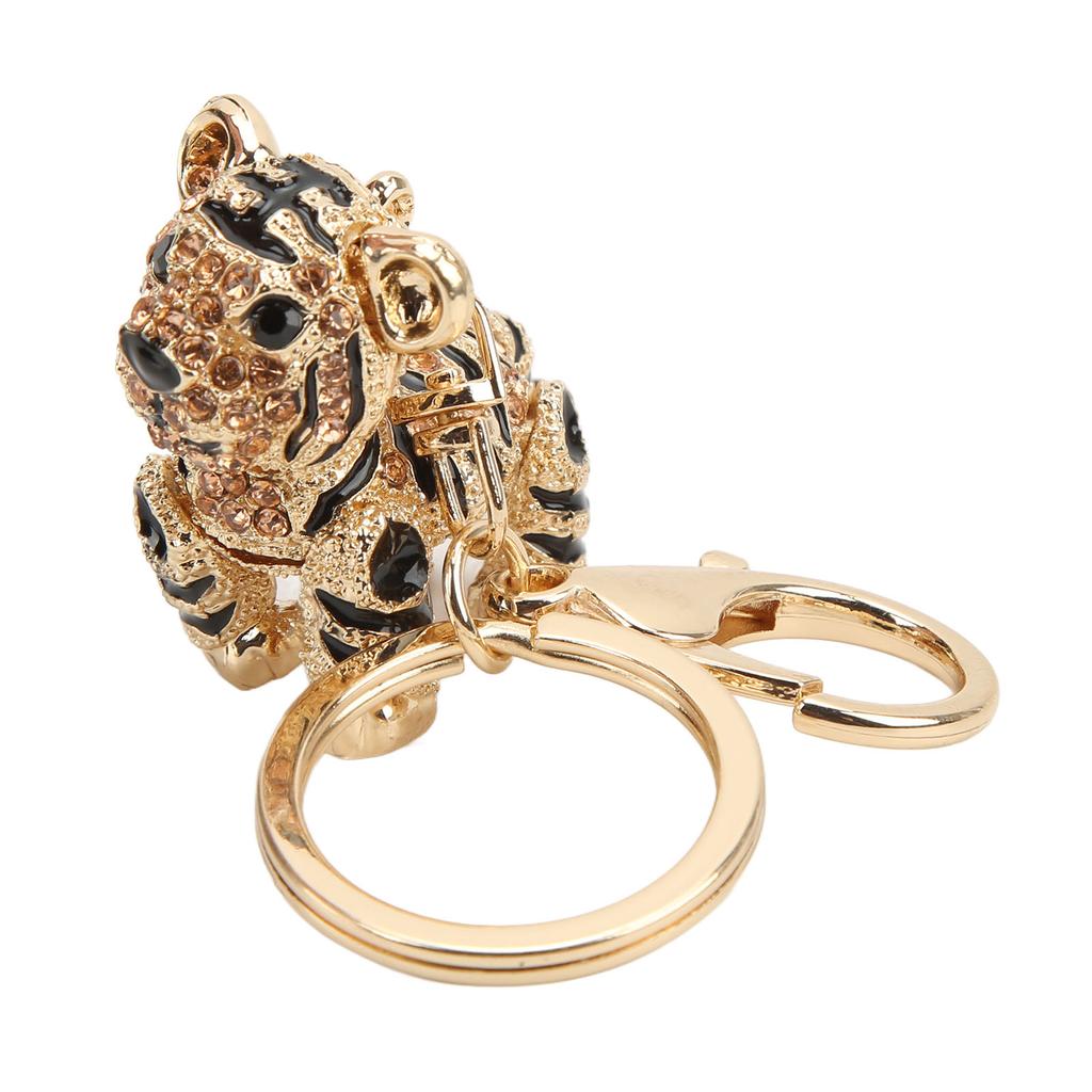 Tiger Keychain Three Dimensional Small Tiger Rhinestone Car Keychain Ladies Bag Ornaments