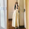 [Оригинальная практика + подкладка] Платье-жилет светло-желтое женская одежда лето дофамин сладкий омолаживающий а-силуэт