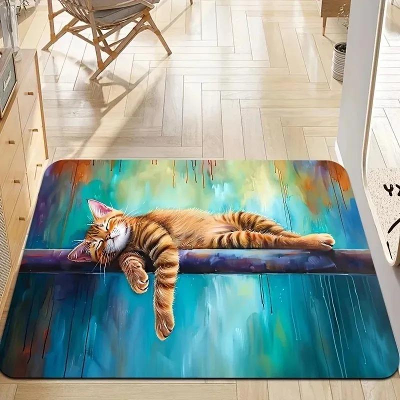 1 шт. Кухонные коврики с рисунком курицы, нескользящие, коврики для дома, для двери, поп-дизайн, коврики для ванной комнаты, коврик для ванной, ковер для дома, декор для раковины, прачечной