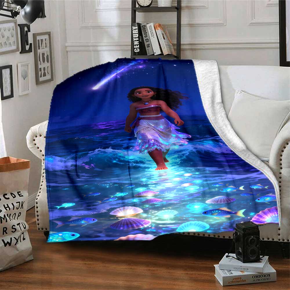Moana Journey Blanket Blanket Versatile for Sofa Sofa Couch Office Bed Picnics Modern Style Gifts For Family Or Friends Y5