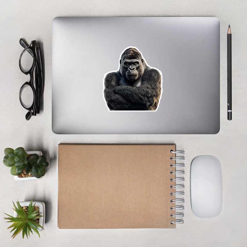 Funny Gorilla Crossed His Hands Car Sticker Waterproof Vinyl Decal on Bumper Rear Window Laptop Self-adhesive Decal For Car Accessories TM241