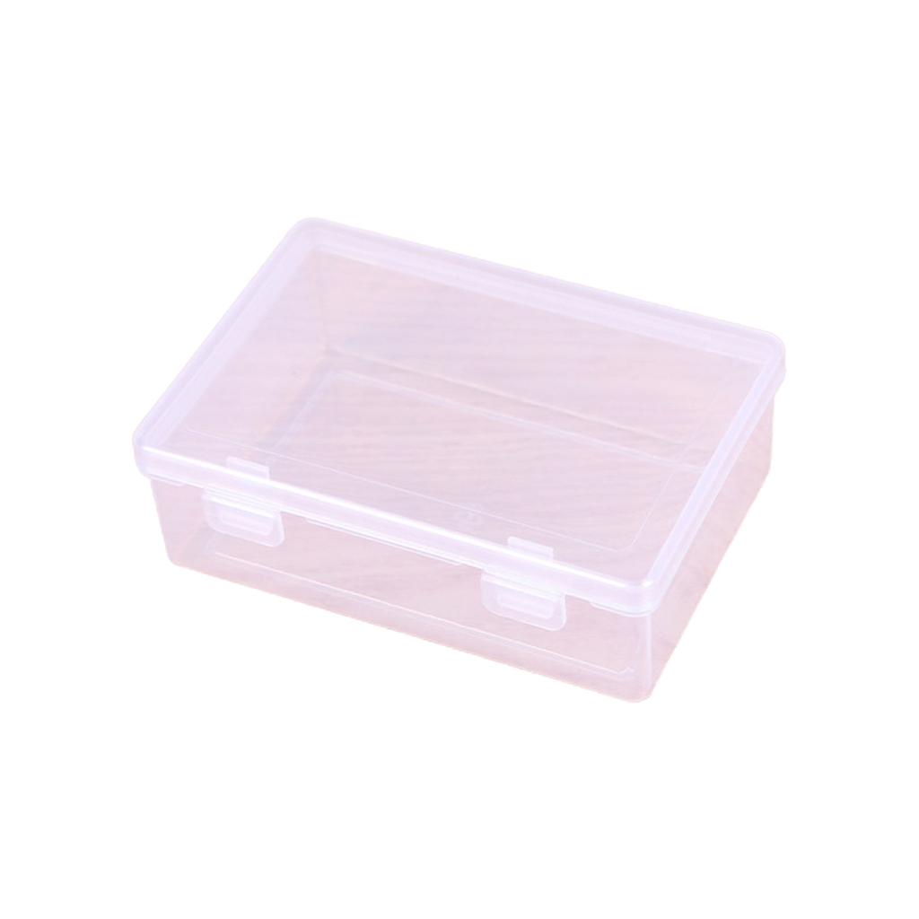 Jewelry Storage Box Practical Clear Storage Box with Lid Small Storage-Bins Transparent Storage Container for Organizing