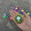 Fingertip Spinner Electroplated Steel Ball Colorful Double Layer Fidget Gyro Stress Relief Dazzling Hand Fidget