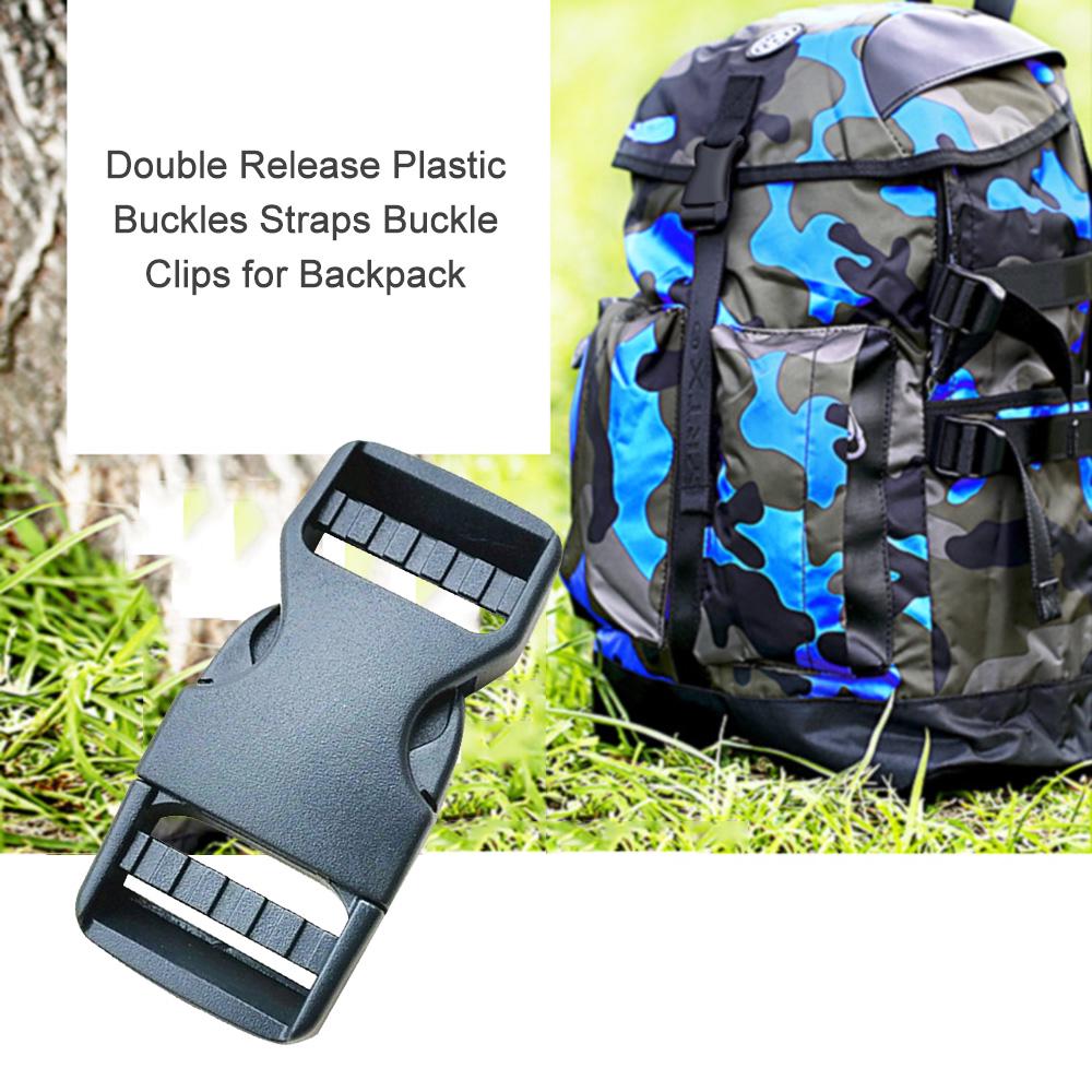 12pcs Double Release Plastic Buckles Straps Buckle Clips for Backpack Suitcase Outdoor