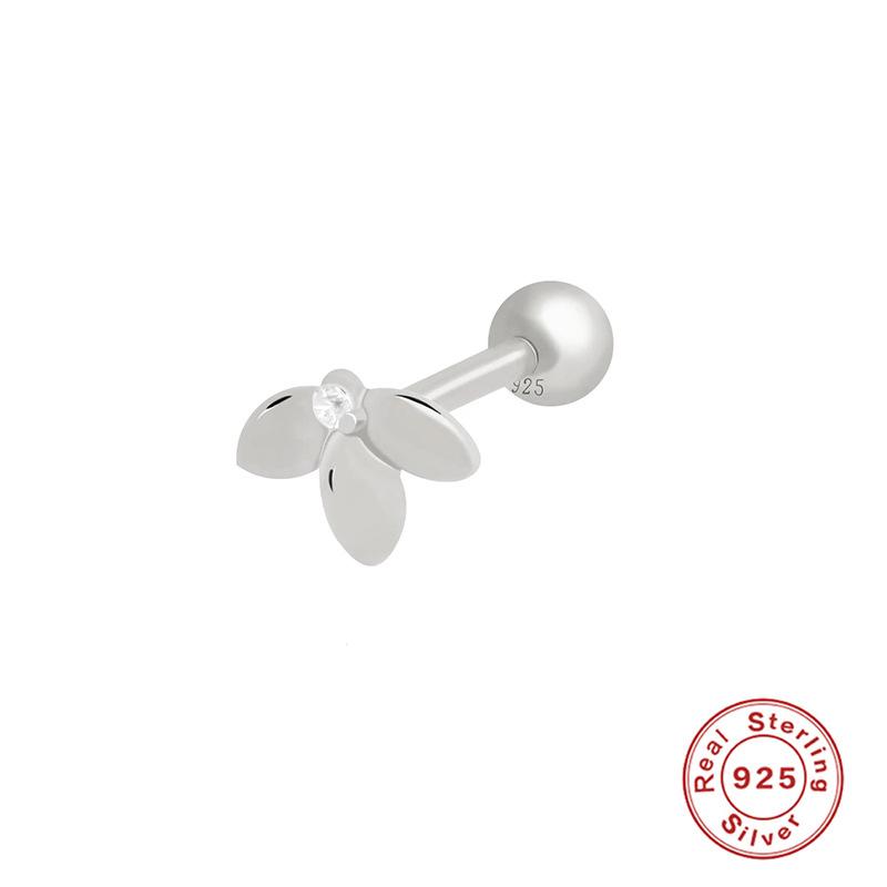 Серьги-гвоздики для пирсинга из стерлингового серебра S925, серьги-гвоздики для пирсинга, серьги-гвоздики для пирсинга, серьги-гвоздики для пирсинга из циркония, серьги-гвоздики в виде цветка, снежинки, змеи, платина