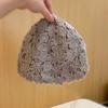 Handwoven Crochet Pullover Hat Retro Basin Hat Sweet Knitted Beanie Cap  Women