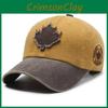 New Trend Adjustable Cotton Baseball Hat With Maple Leaf Decoration Design For All Seasons