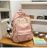 Schoolbag Chinese and college students couple backpack, large capacity English alphabet student leisure travel backpack computer bag