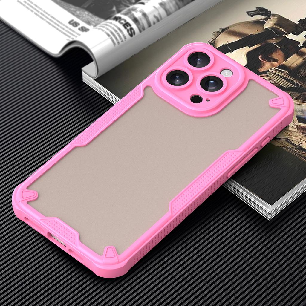 Серия Armor Чехол для iPhone 15 Pro PC+TPU Полупрозрачный Матовый Финиш Защитный Чехол для Телефона