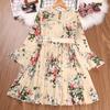 Girl Dresses Toddler Kids Clothes Spring Girls Summer Retro Long-Sleeve Princess Dress Children Costume