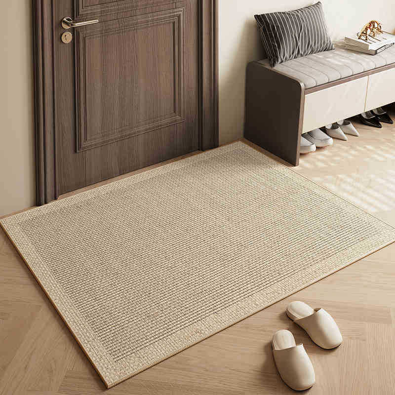 Льняной коврик у входа, легкий роскошный тканый ковер, коврик у входа в стиле ваби-саби, японский противоскользящий коврик у входа