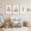 Inspirational Nursery Wall Art, Cute Teddy Bear Canvas Painting, Nordic Animal Poster Print for Baby, Toddler Kids Room Decor
