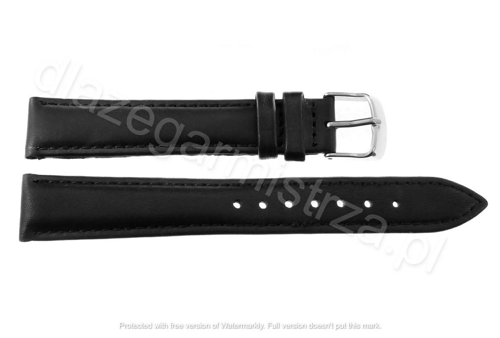 Pasek pacific 16 mm xl w70l gładki czarny pasek, czarne przeszycie