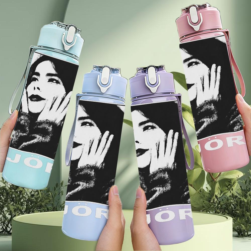 1PC Black White Female 750ml sports water bottle leakproof straw lid outdoor office home