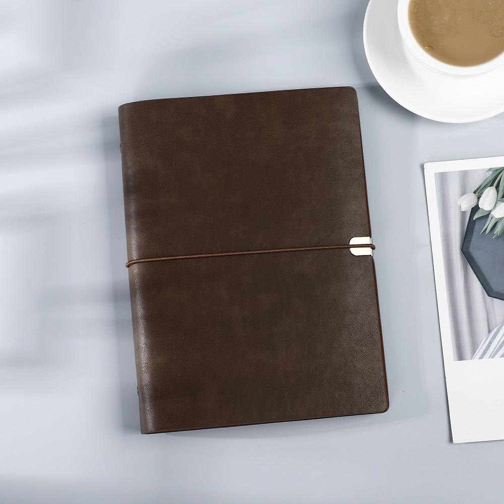 Блокнот A5 в мягкой обложке с текстурой личи на спирали - Отрывной кожаный деловой блокнот для встреч