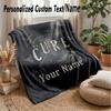 The Cure Custom Flannel Throw Blanket Print Your Name Text Soft Warm Blanket Holiday Present
