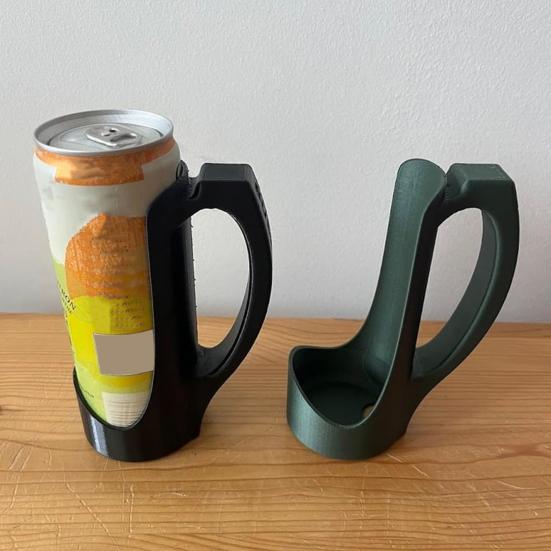 12-унциевый тонкий держатель для банок с ручкой, напечатанный на 3D-принтере, эргономичный держатель для напитков, универсальная емкость для газированного пива
