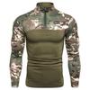 Men's Camouflage Long-Sleeve Military-Style T-Shirt