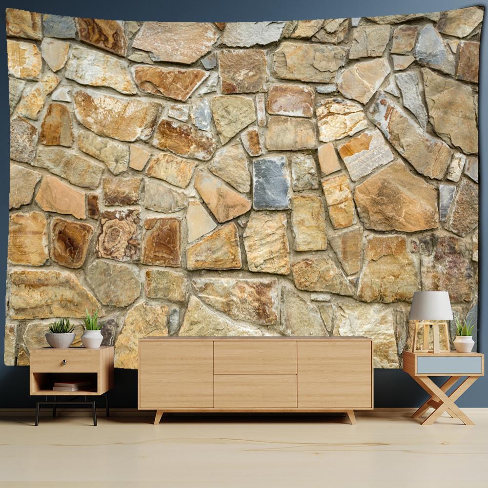 3D печать красочный камень дерево гобелен настенный тапиз хиппи психоделический фон Настенный декор ткань