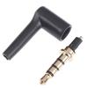 2Pcs 90 Degrees 3.5Mm Stereo Headset Plug Jack 3 4 Pole 3.5 Gold Plated