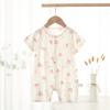 Детская летняя одежда, дышащий тонкий комбинезон с короткими рукавами для маленьких девочек и мальчиков, одежда для новорожденных, комбинезон для малышей