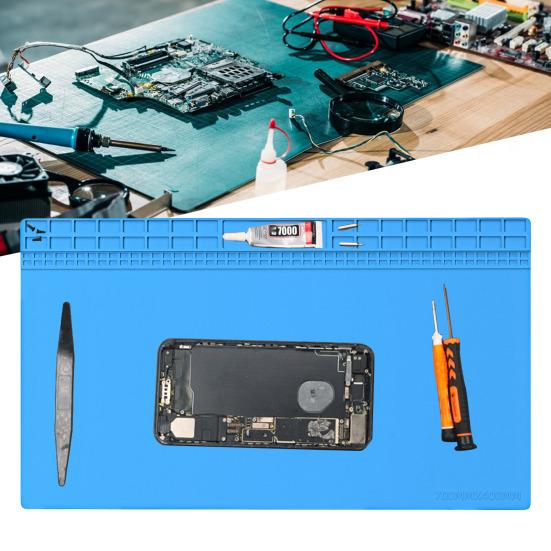Силиконовый рабочий коврик, термостойкий ремонтный коврик для электронных телефонов, ноутбуков, часов, многослотовых органайзеров, коврик для пайки BGA для ремонтных работ