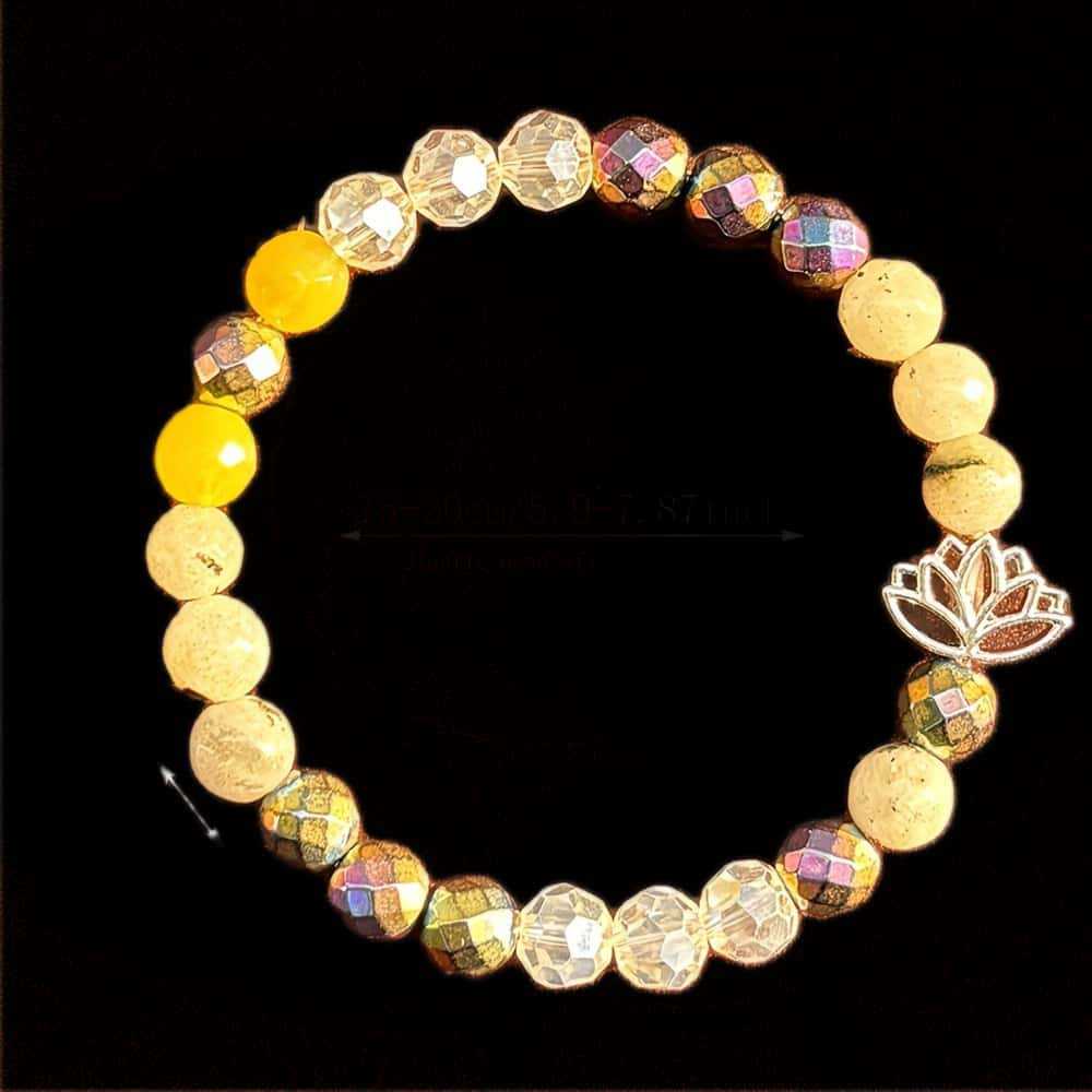 Bracelet Cut Treasure Lime Moonlight Seven Color Black Butterstone Bracelet