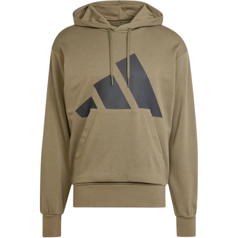 adidas Essentials Sportswear Удобная толстовка с капюшоном и логотипом бренда, с длинным рукавом, мужская толстовка оливково-черного цвета JE8892