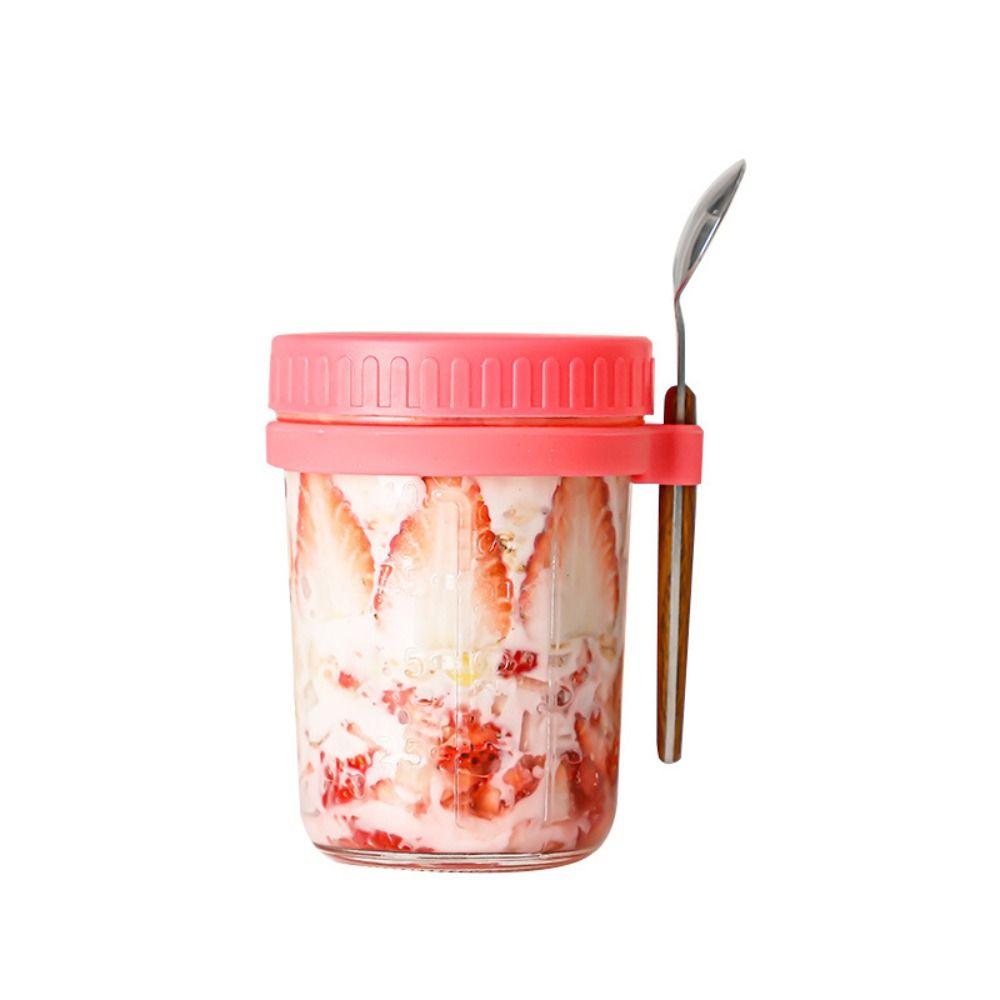 Контейнеры для йогурта 16 унций с крышками, банки для хранения хлопьев, стеклянные бутылки, контейнеры