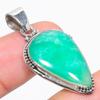 Natural Chrysoprase Gemstone 925 Solid Sterling Silver Gift Pendant 1.75" y2P94