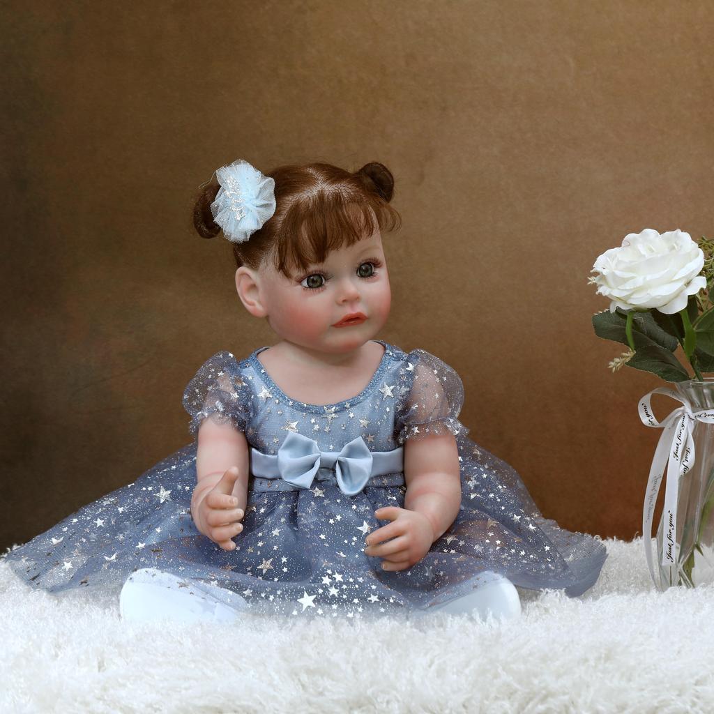 KEIUMI Куклы Reborn с имплантированными волосами для девочек, 55 см, реалистичная кожа, можно купаться, кукла Bebe Reborn, детская игрушка-партнер