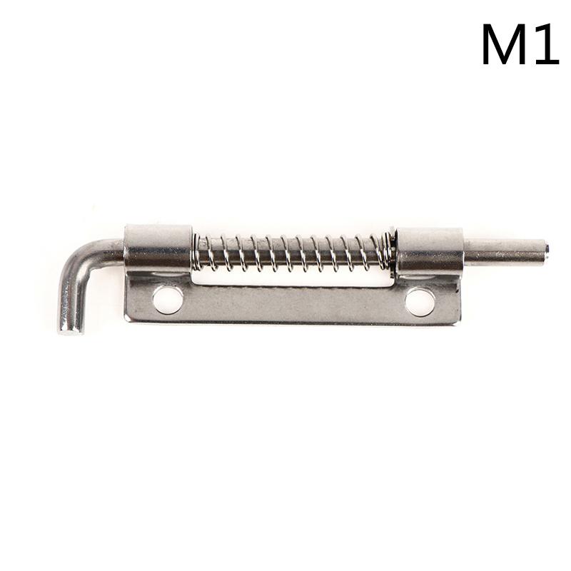 1Pc 304 Stainless Steel Loaded Hinge Security Spring Bolt Barrel Latch Hardware